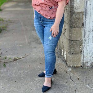 Cello High Rise Mom Jeans w/ Button-down Fly